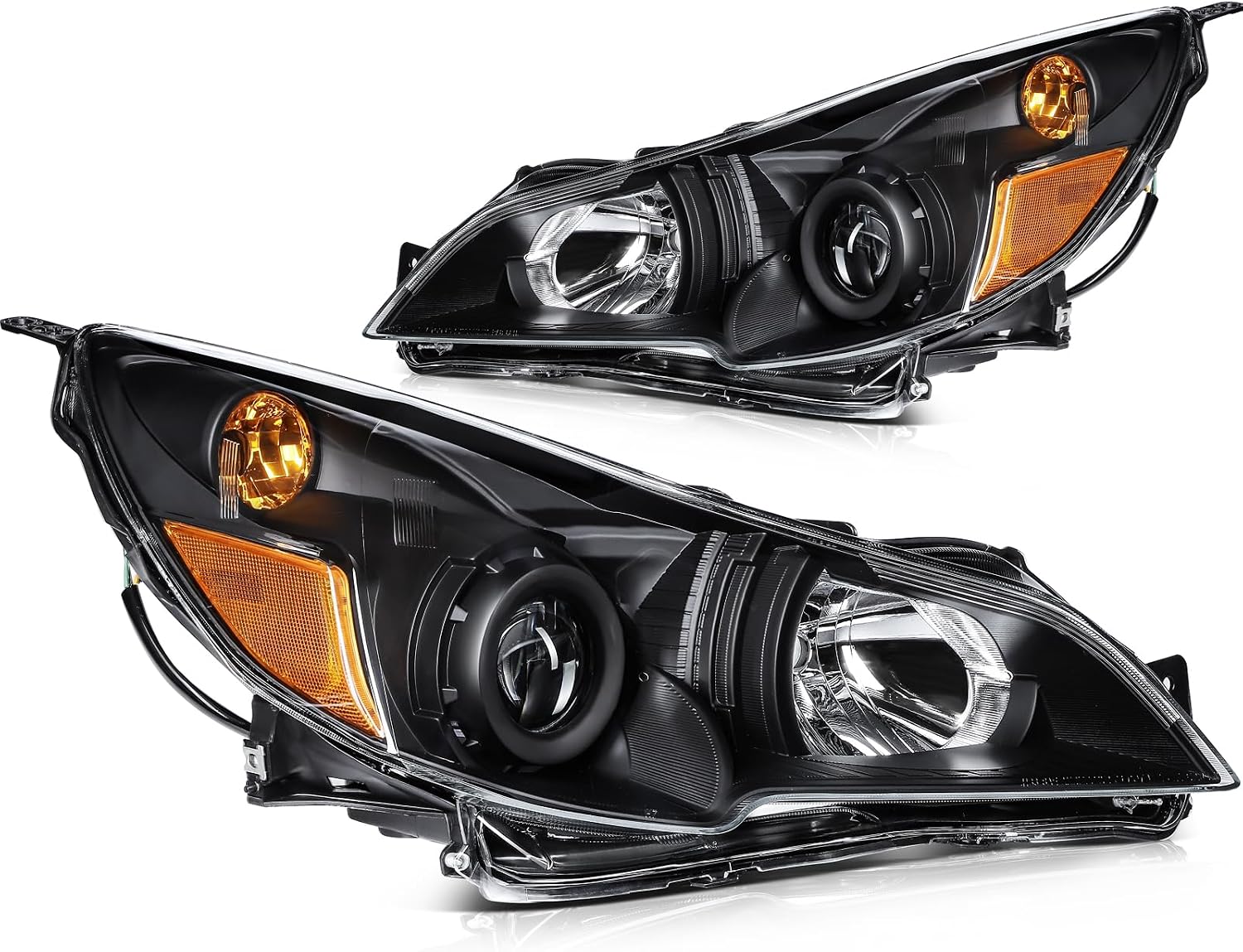 ASAPE Headlights Assembly - 2010-2014 for Subaru Legacy Headlight Assembly for Subaru Outback 2010 2012 2013 2014 Replacement Driver and Passenger Side SU2502136 SU2503136