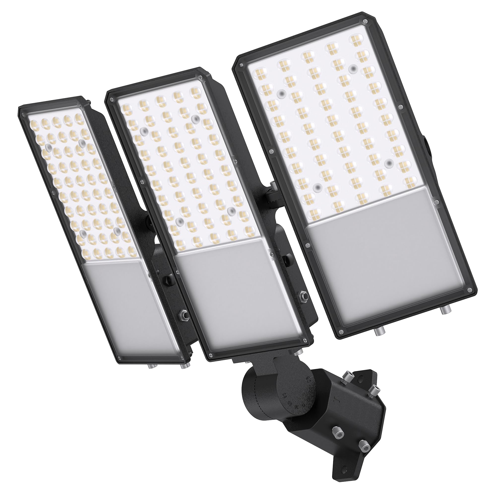 View 1 of ** may or may not be missing parts **
300W Upgraded LED Parking Lot Light with Photocell 45000lm 5000K, ETL, IP66 Waterproof Adjustable 3-Head Commercial Lighting Outdoor, Pole Mount, Flood Lights for Roadways, Driveways