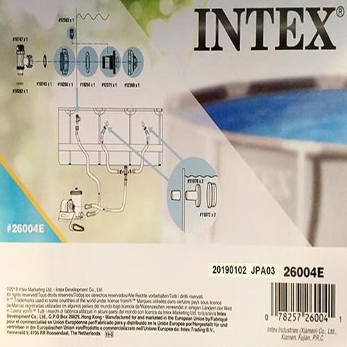 Miniatura 6 de Intex 26004E - Kit de piezas de repuesto para chorro de aire y agua para piscina, incluye válvula de émbolo, conector de colador, rejilla de