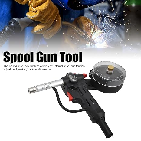 Welding Spool Gun, Mig Spool Gun Aluminium Air Cooled Gas Welder Tool Accessory for Manufacture Maintenance Lincoln Aluminum Spool Gun mig welder spool gun for aluminum welding