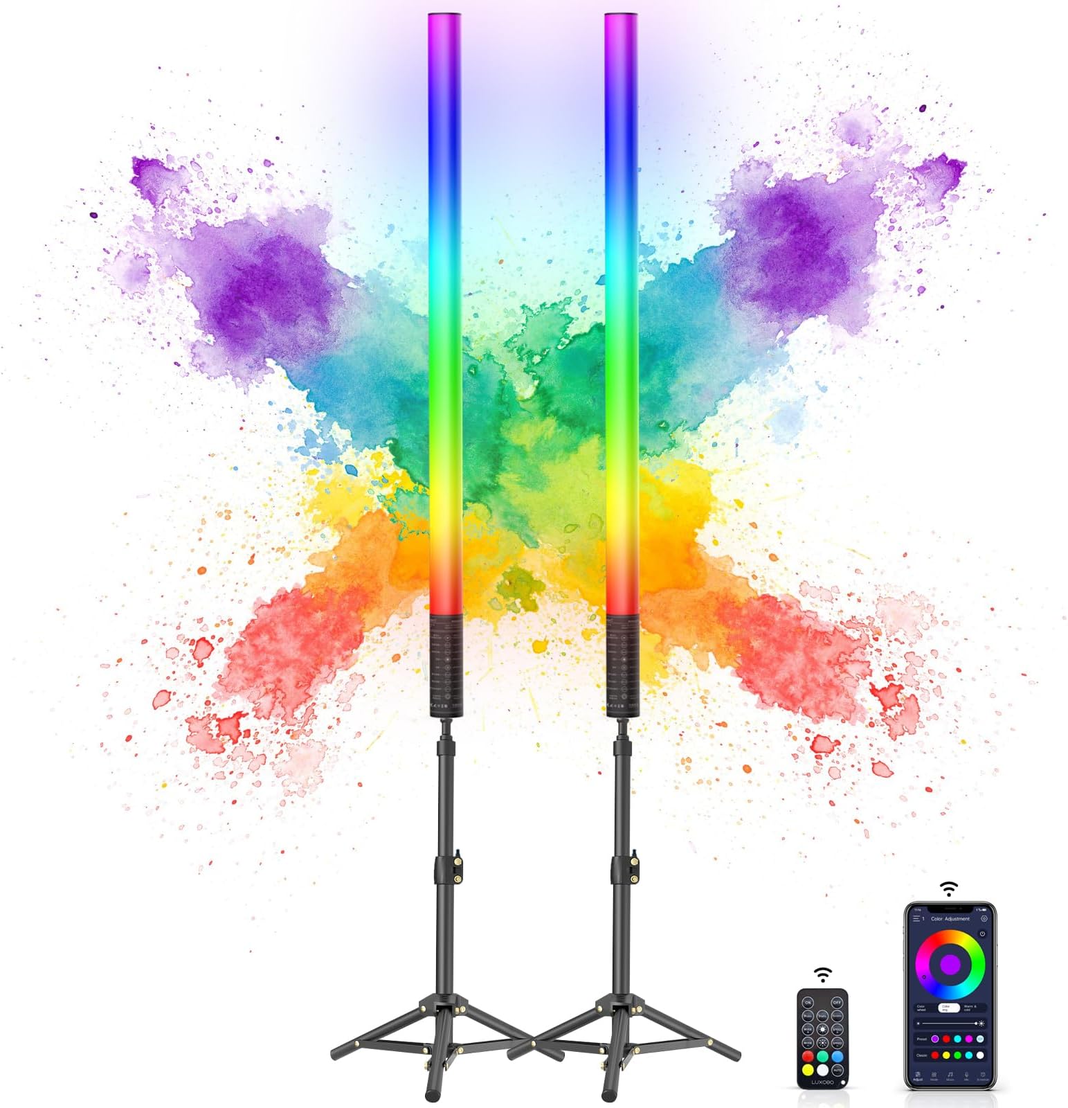 Amazon.com: uyled 2 Pack Tube Light 85cm Handheld LED Tube Lights with ...