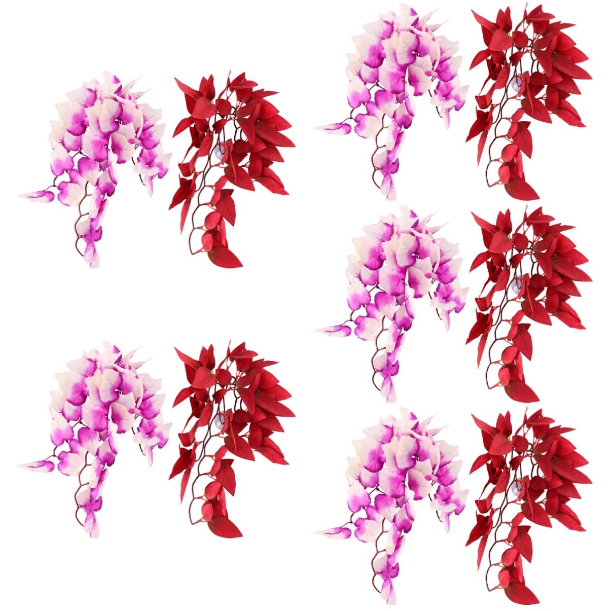 Toddmomy 10piezas Decoraciones De Plantas Falsas para Terrario y Reptiles Accesorios De Jardinería Acuática Plantas De Resistentes y Realistas