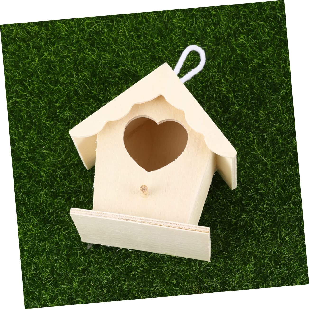 Abaodam Wooden Bird Nest House Hanging Ornament Shape for Canary Yellowbird image 3