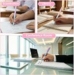 Quiet Gel Pens No Click Noise,Silent Retractable for Meeting Library Exam, 0.5mm Fine Point Black Ink, Quick Drying Ink, Smooth Writing for Left Hand, Comfortable Grip, 6-Pack