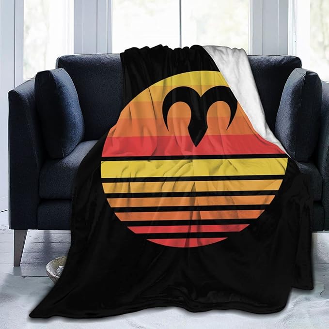 Zodiac Sign Aries Symbol Throw Blanket 50