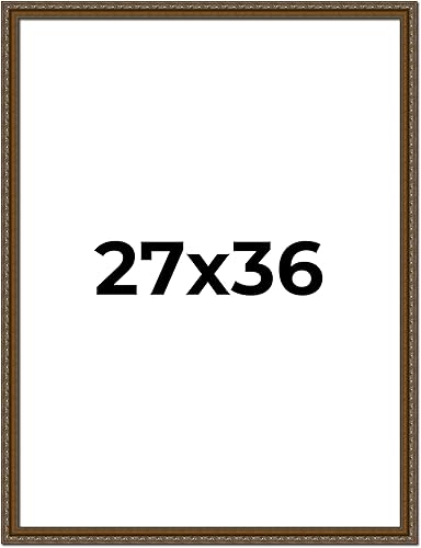 Miniatura 107 de Marco de fotos completo de madera dorada envejecida de 16 x 20 pulgadas con plexiglás acrílico UV, parte trasera de tablero de espuma y accesorios