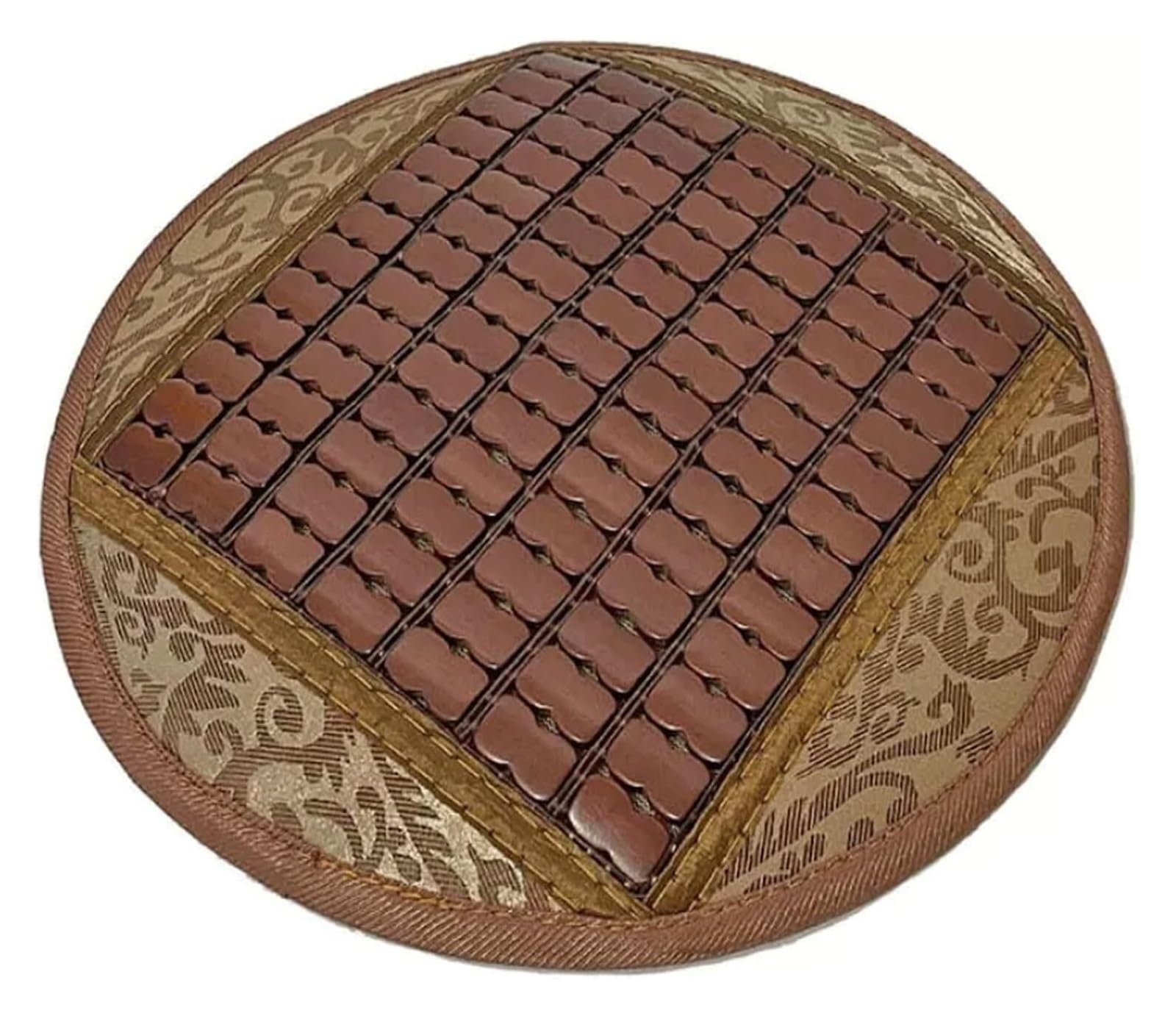 QCKNKMGG Cooling Bamboo Cushion Mat, Summer Bamboo Seat Cushion With Strap Multicolor Multiple Sizes(Brown,45x45cm)