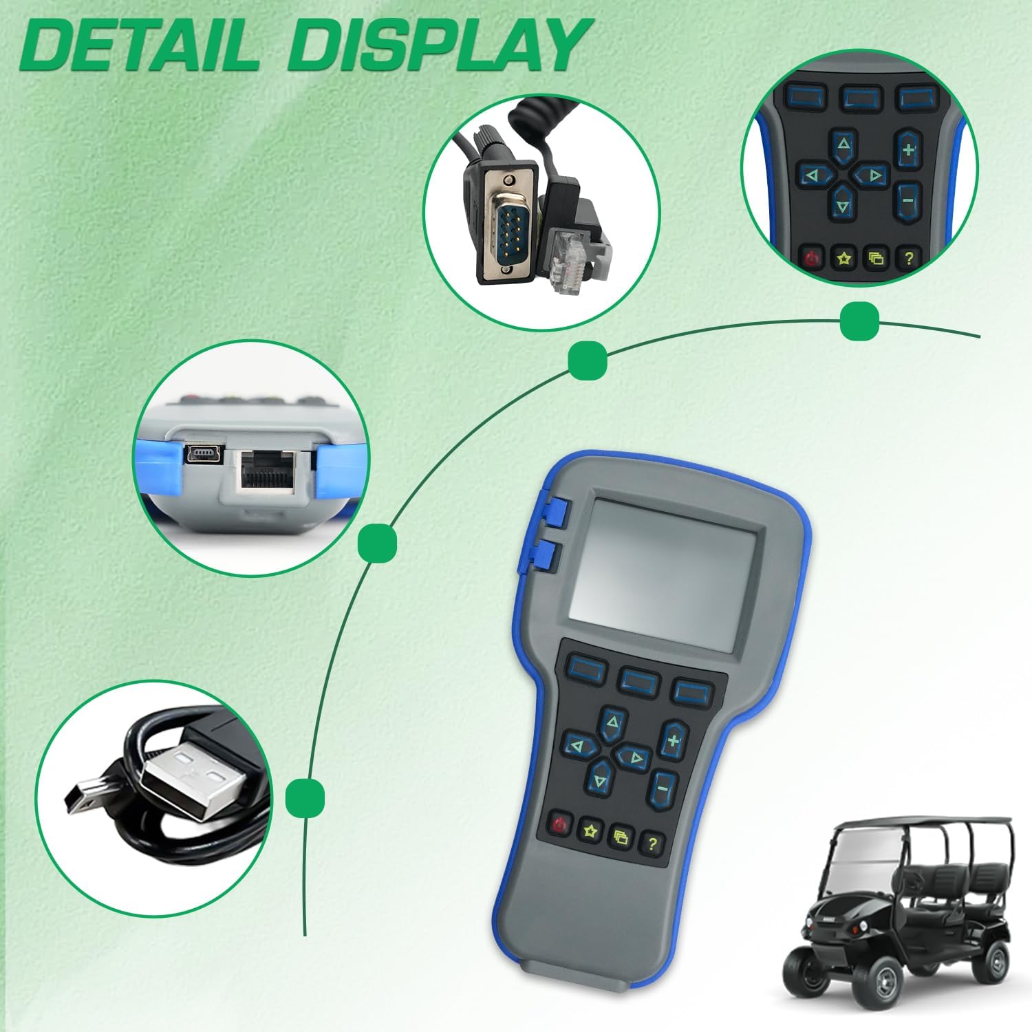 1313-4331 Handheld Programmer,Golf Car Programmer 1313-4431 1313-4401 1311-4401 New Dealer Access Level Handheld Programmer Compatible for Curtis Electric Forklift 、2020 Club Car Golf cart