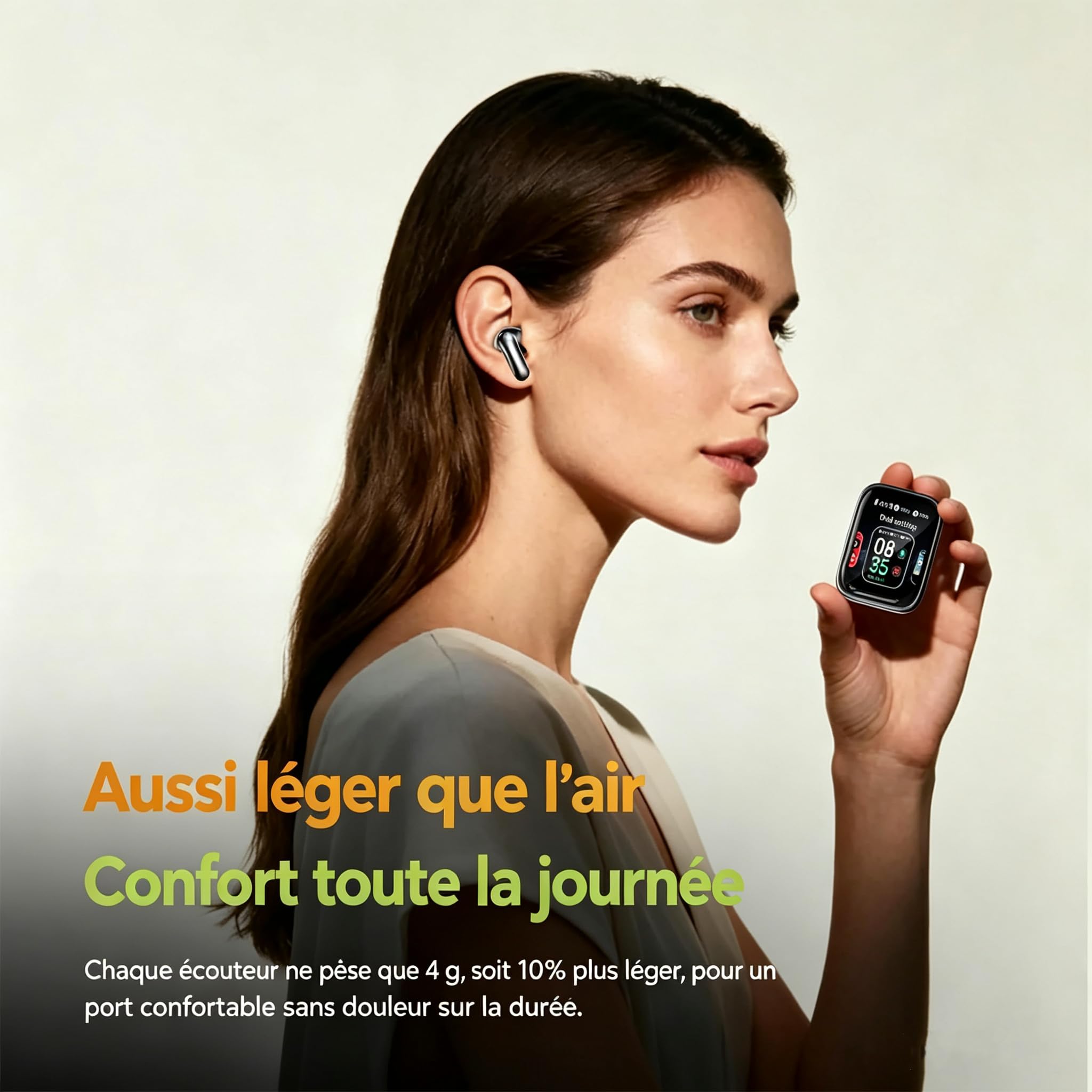 NE48 AI - Auriculares traductores instantáneos con 165 idiomas, Bluetooth 6.0 con pantalla táctil deslizante, 8 modos de traducción, autonomía de 60 h, auriculares para viaje, reunión, estudio