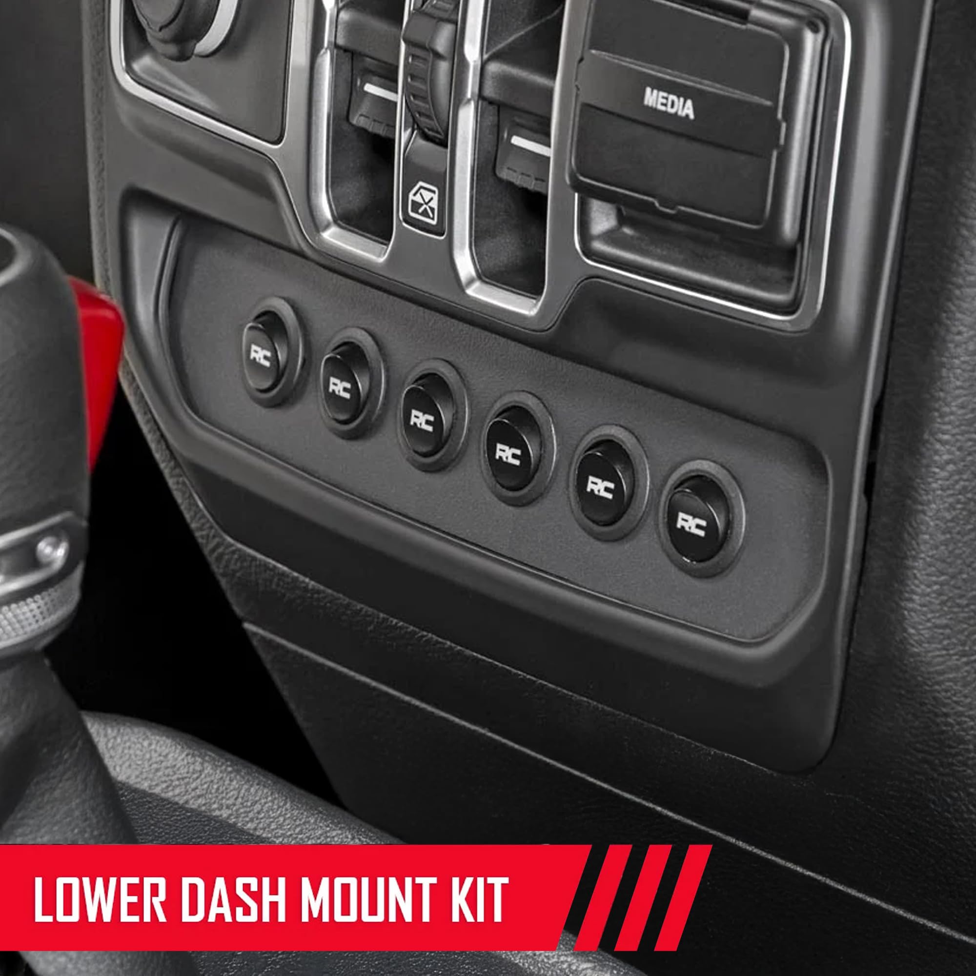 Rough Country MLC-6 Jeep Wrangler JL/Gladiator JT 2018-2020, czarny