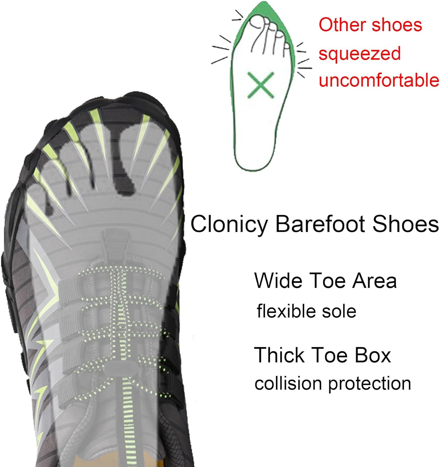 Wide Toe Box Hiking Shoes for Men Zero Drop Minimalist Design Barefoot Shoes Trail Running for Walking Workout Outdoor Activities