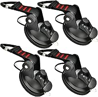 Vista 1 de 4 piezas de anclaje de ventosas resistentes con ganchos, accesorios de succión fuerte al aire libre para camping, accesorio de lona para toldo