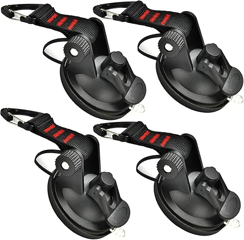 4 piezas de anclaje de ventosas resistentes con ganchos, accesorios de succión fuerte al aire libre para camping, accesorio de lona para toldo