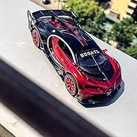 Vista 8 de BDTCTK Bugatti Vision GT Supercar 1/32 Zinc Alloy Die Casting Pull Back Car Model Toy Sound and Light for Boy Girl Gift （red）