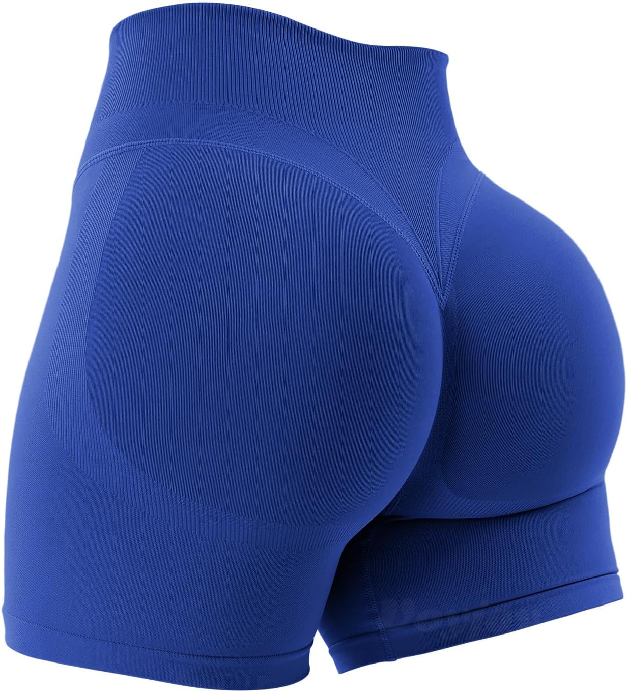 VOYJOY High-Waisted Hidden Scrunch Seamless Yoga Shorts 4.5″ – Contouring and Butt Lifting Workout Shorts