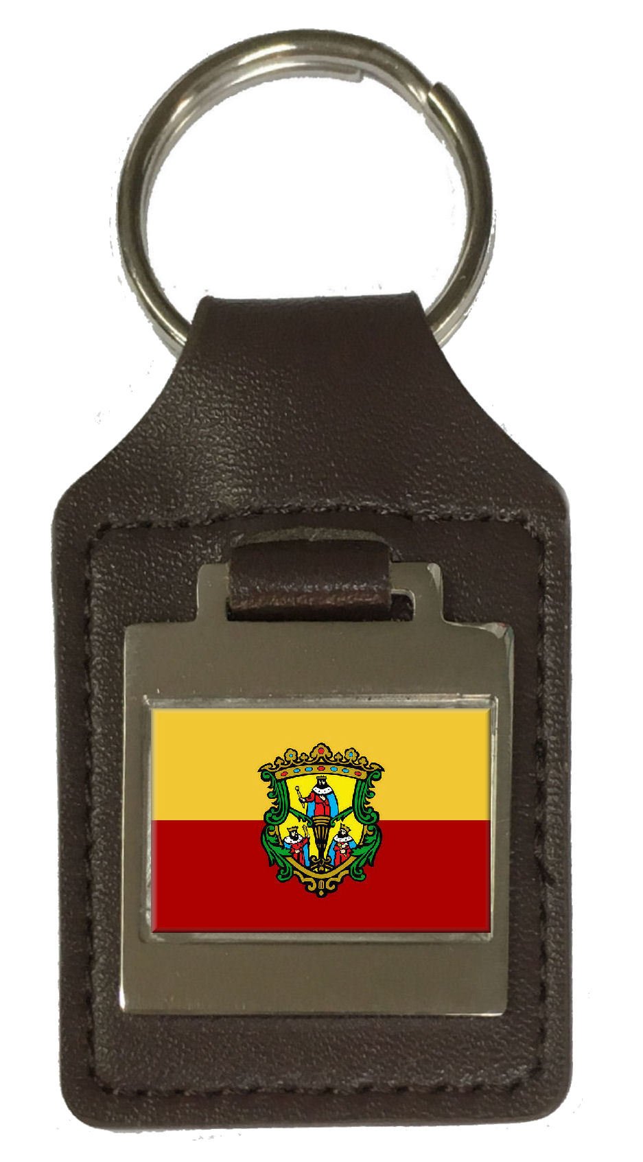 Porte-clés cuir gravé Morelia authentique accessoire de luxe Mexique - 5