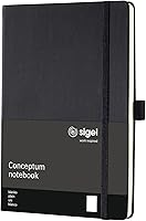 Vista 25 de sigel Cuaderno CO657, Aprox. A5, forrado, tapa dura, cierre elástico, azul medianoche - Conceptum