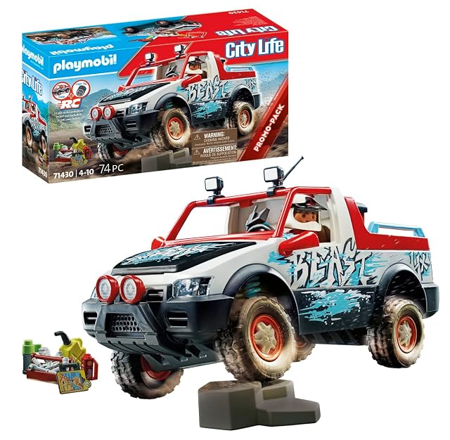 PLAYMOBIL City Life 71430 RC-Vehicles Coche de Rally, Camioneta Todoterreno para emocionantes Aventuras