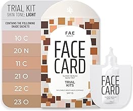 FAE Beauty Face Card Skin Tint Serum Foundation Trial Kit | Light | Shades - 10C, 20N, 11C, 21O, 22C, 23O