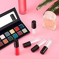 Vista 1 de Patelai 100 unidades de mini tubo de brillo de labios transparente, rellenable, vacío, bálsamo labial, contenedores de brillo, botellas