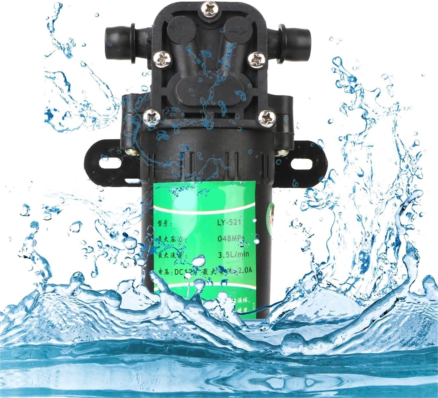 Micro High Pressure Diaphragm Agricultural Electric Water Pump 3.5L/min DC12V Water Spray Car Wash