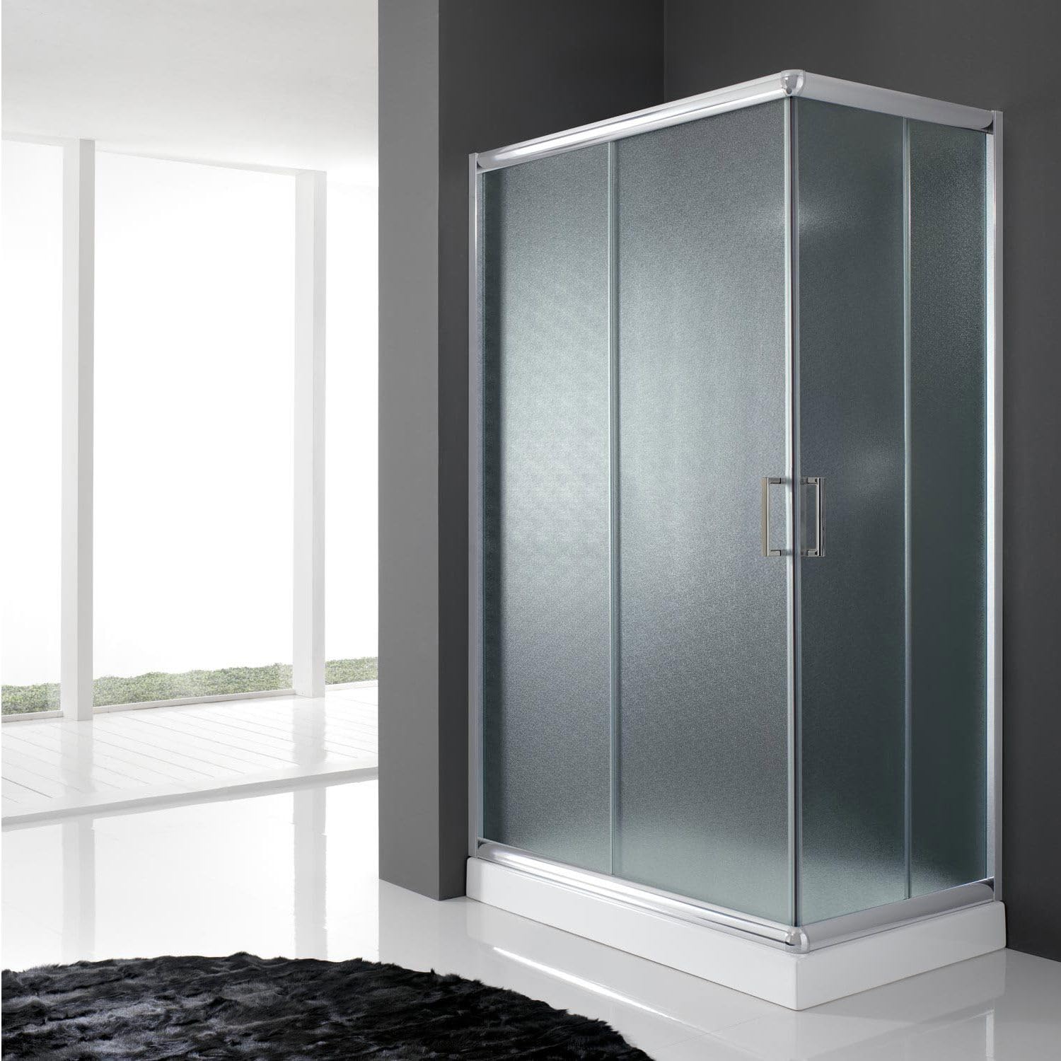 Box Doccia Rettangolare 70x120 H198 Stampato C 6mm mod. Alabama