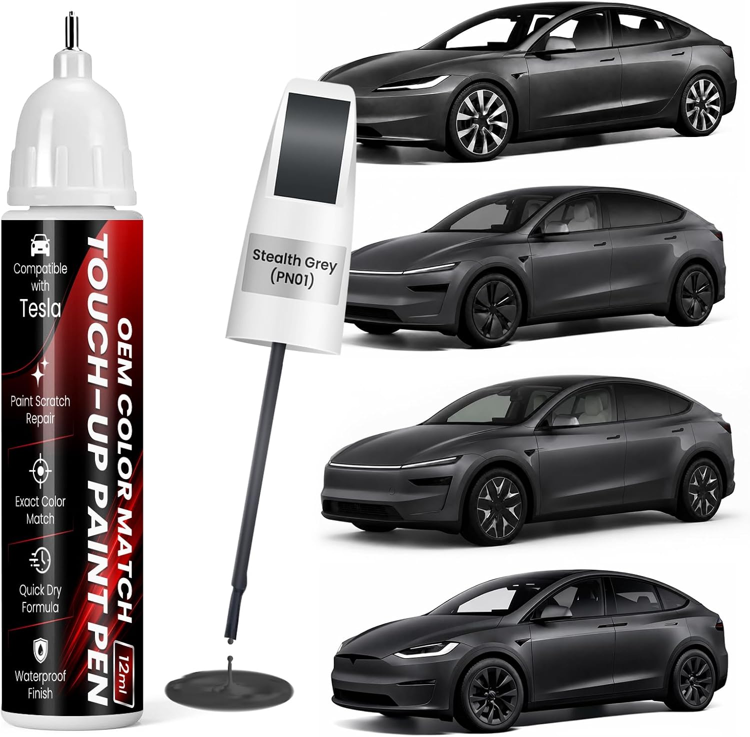 Pearl White Multi-Coat (PPSW) Touch Up Paint for Tesla Model Y/3/YL/S/X