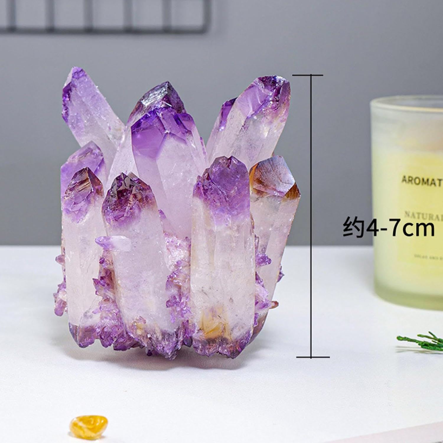 Crystal Stones Amethyst Quartz Cluster, High Rock Geode Stone for, Yoga,Spiritual Decorative Gemstones,600-700g