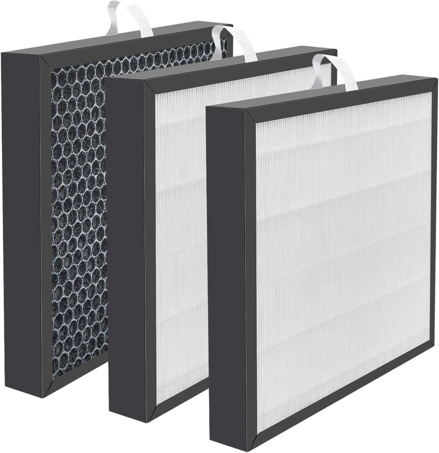 KJ217 Air Filter Replacement for Air Purifier Compatible with MOOKA® KJ217 Air Purifier, 3-in-1, H13 filter,3PACK