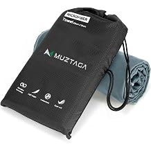 Microfibre Towel for Travel, Camping, Hiking, Backpacking, Shower   Quick Dry, Ultra Compact, Lightweight & Super AbsorbentGray,130x70cm