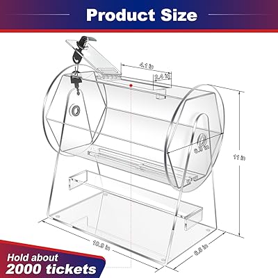 Brass Plated Raffle Dru With Wooden Turning Handle Lottery Spinning - View #5