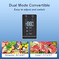 Vista 3 de SMETA Congelador vertical de pie 13.8 pies cúbicos, congelador vertical profundo libre de escarcha apto para garaje con estantes de vidrio