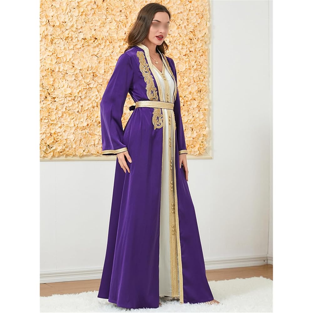 Caftano Marocchino 2 Pezzi Per Donne - Abito Elegante Per Ramadan E Feste Musulmane - Foto 8