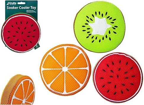 CRUFTS FRUIT DESIGN SOAKER COOL TOY 3 ASSORTED