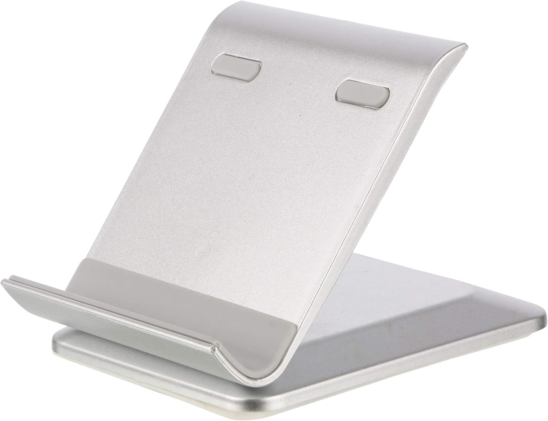 URBAN KINGS Desktop Cell/Mobil Phone Stand Tablet Stand, Advanced 4mm Thickness Aluminum Stand Holder for Mobile Phone and Tablet (Up to 10.1 inch) (Silver)