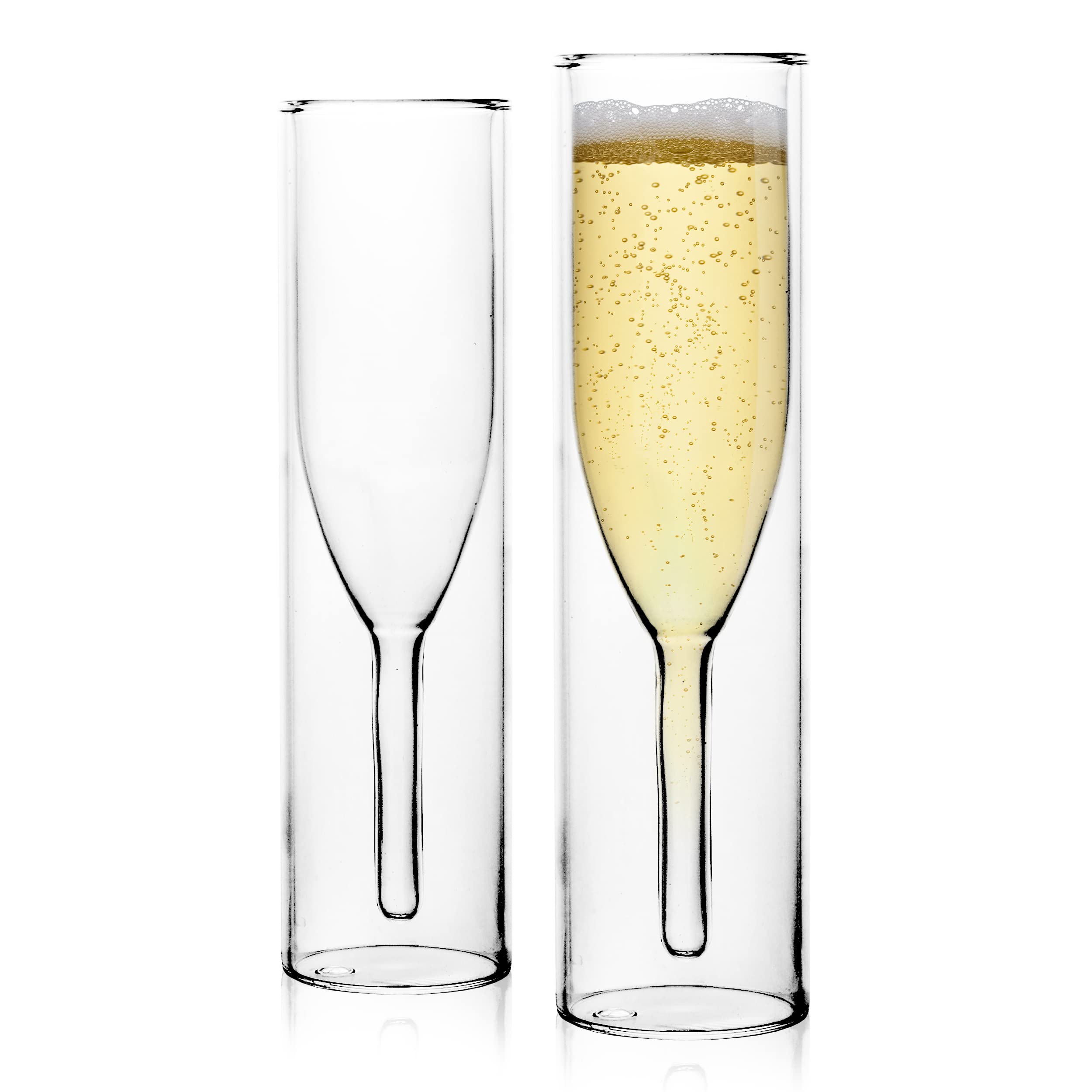 Insulated Champagne Flutes - Set of 2 -1