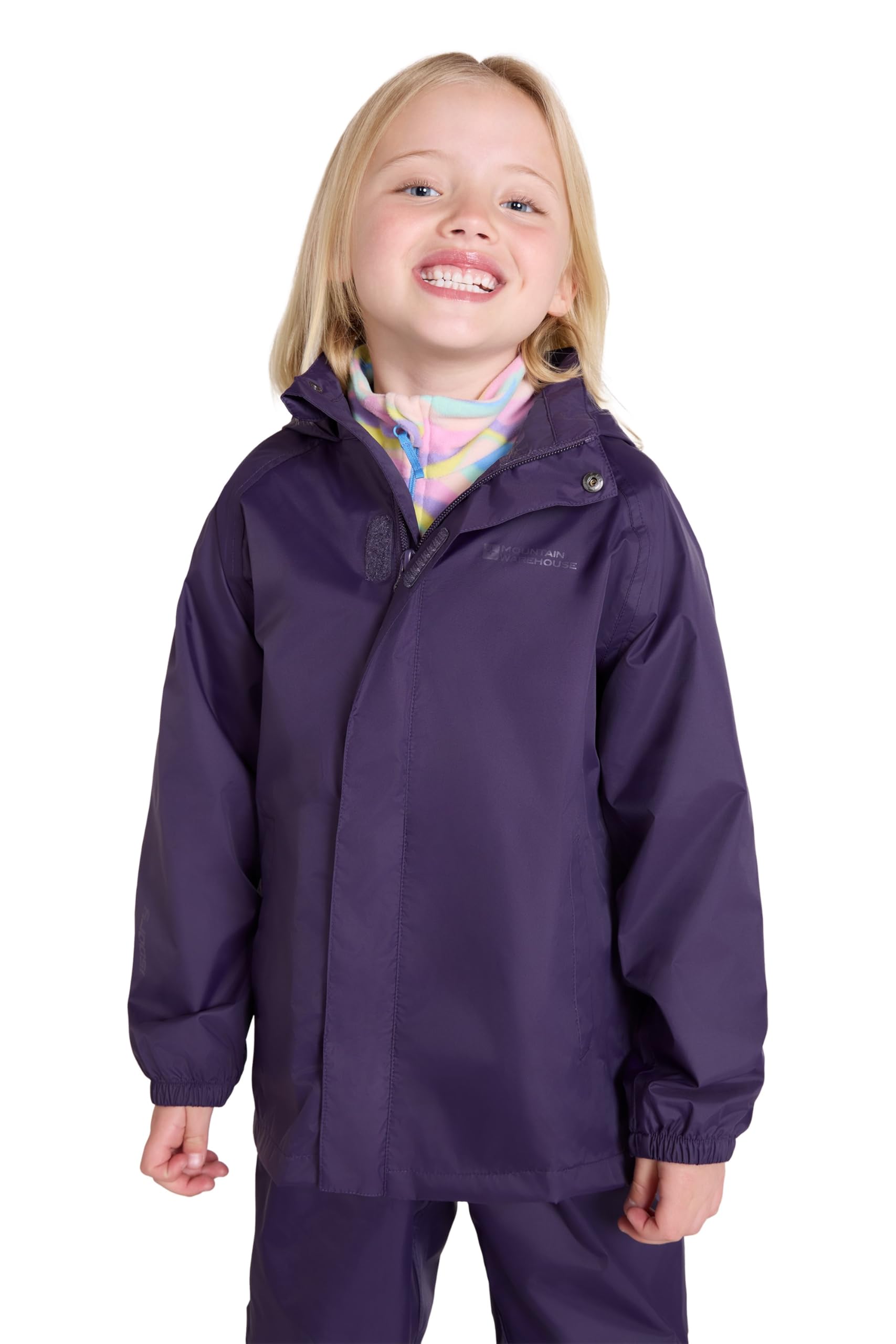 Mountain Warehouse Dark Purple Pakka Kids Waterproof Rain Jacket 3-4Y