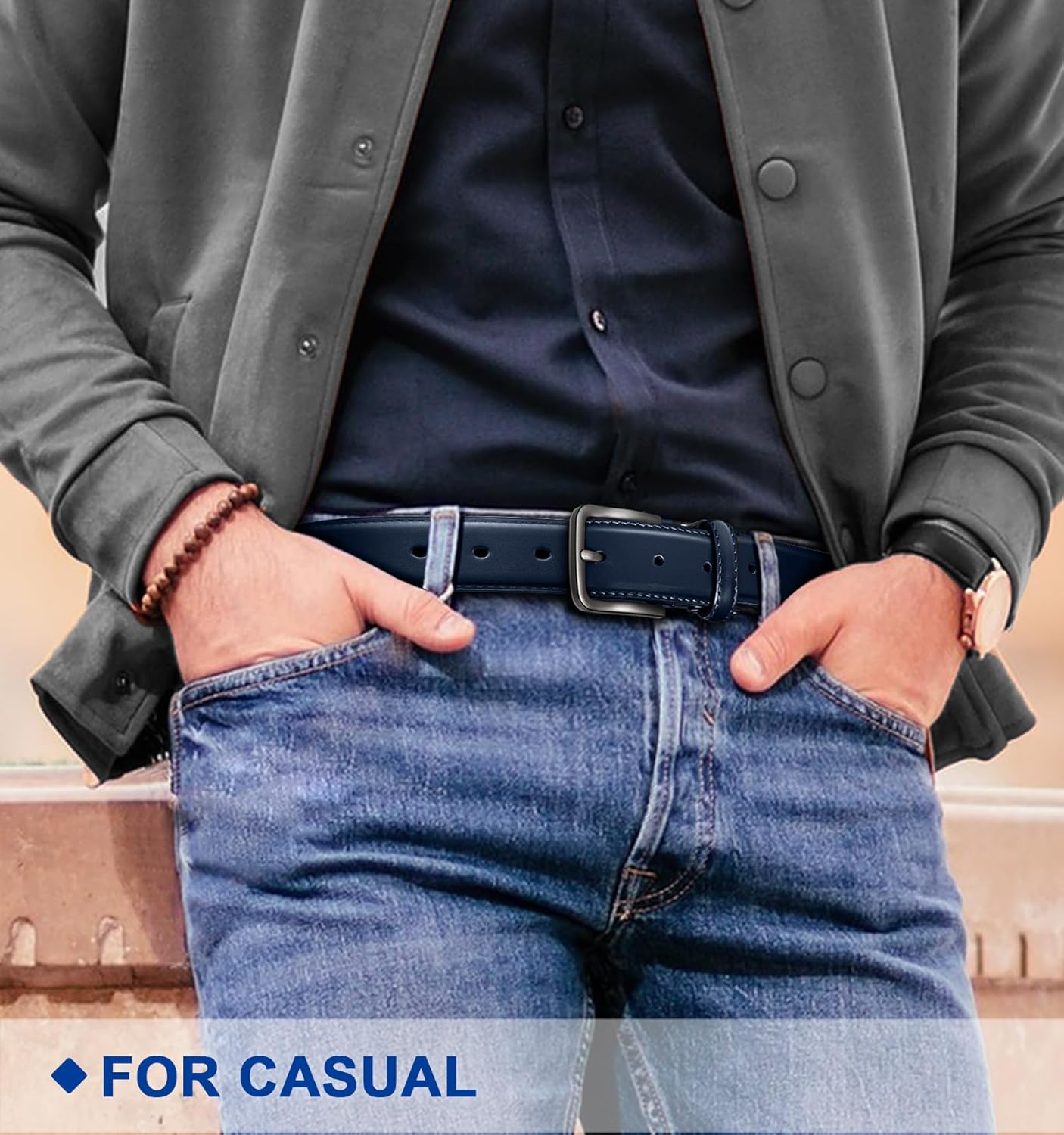 BULLIANT Men Belt Multi Pack,Adjustable Leather Belt For Men Dress Casual Jeans Golf 1 3/8",Cut For Fit - Image 6