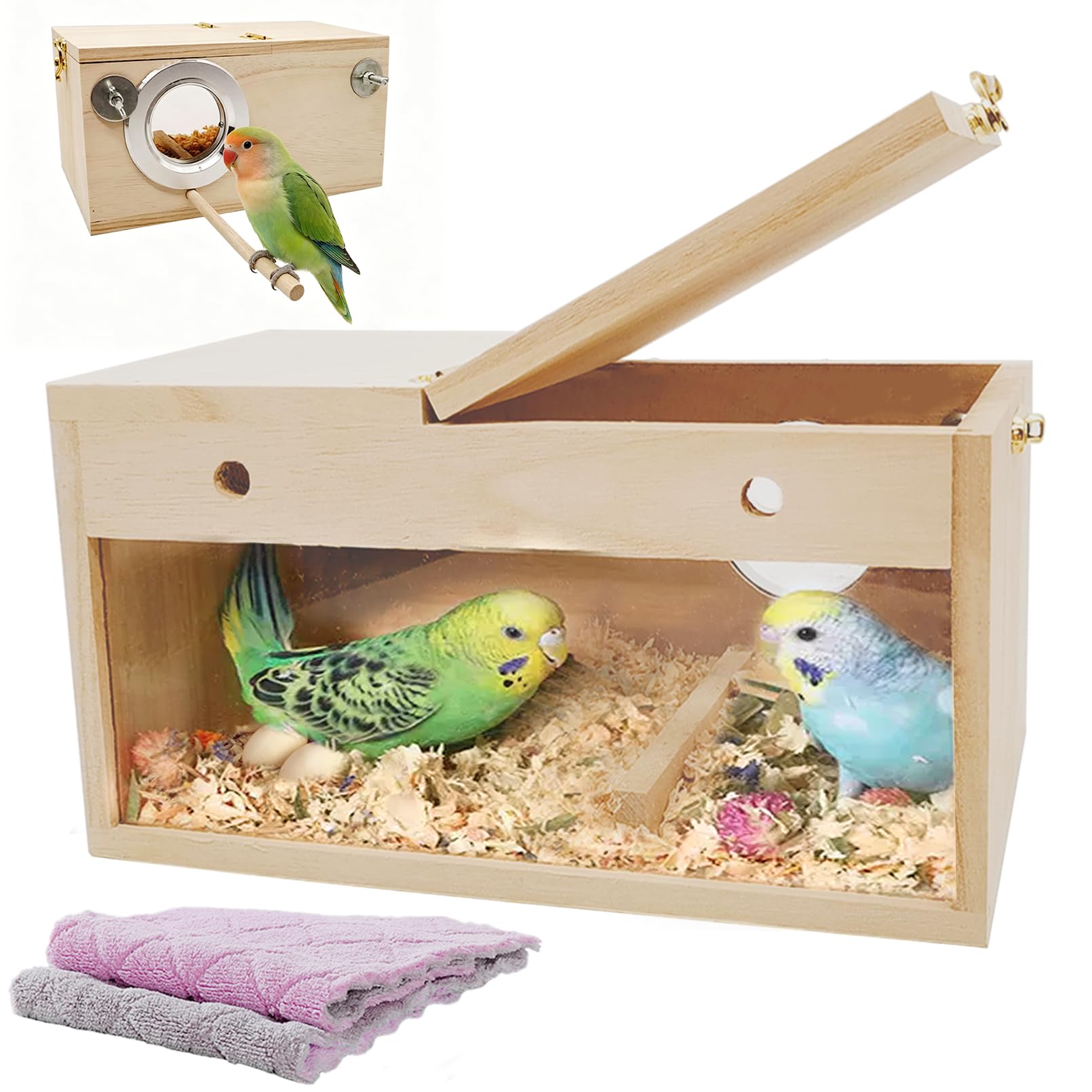 Amazon.com : kathson Parakeet Nesting Box,Transparent Parrots