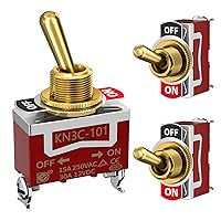 Vista 7 de Interruptor de palanca momentáneo de 12 voltios (ENCENDIDO)-Apagado-(ENCENDIDO) Interruptor de palanca impermeable de 3 vías 12V CC 30A