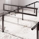 Zinus Justin Lit Double 140x190 cm avec Lattes en Métal - Cadre de Lit 2 Places en Acier Robuste - Rangement sous Le Lit - Montage Facile - Noir - 7