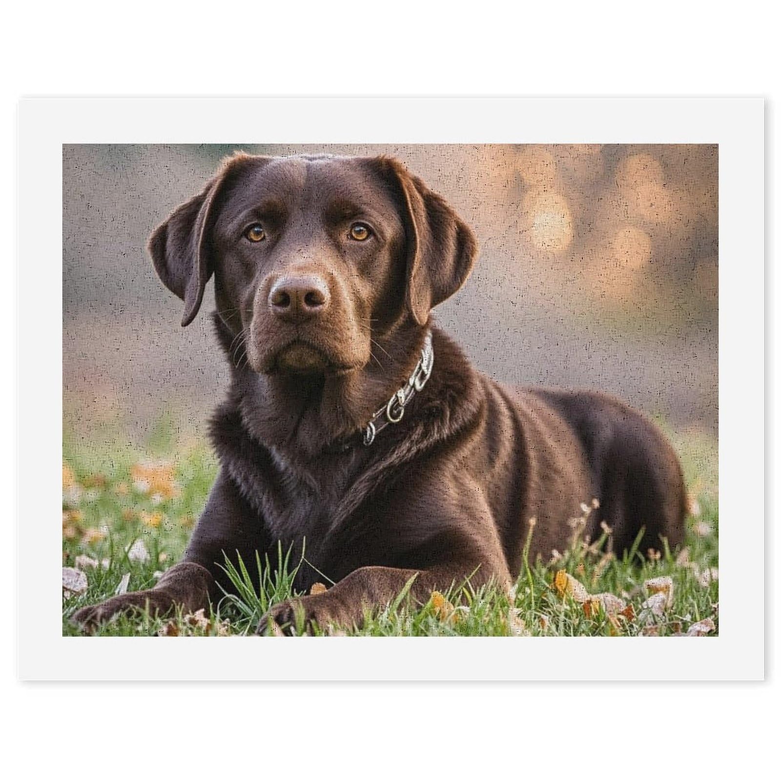 Fhecvbn Brown Labrador Retriever Paint By Numbers Kit For Adults Beginners Adult Paint By Number Kits Diy Digital Painting Kit Acrylic Oil Painting Kits Home Wall Decor 30X40cm