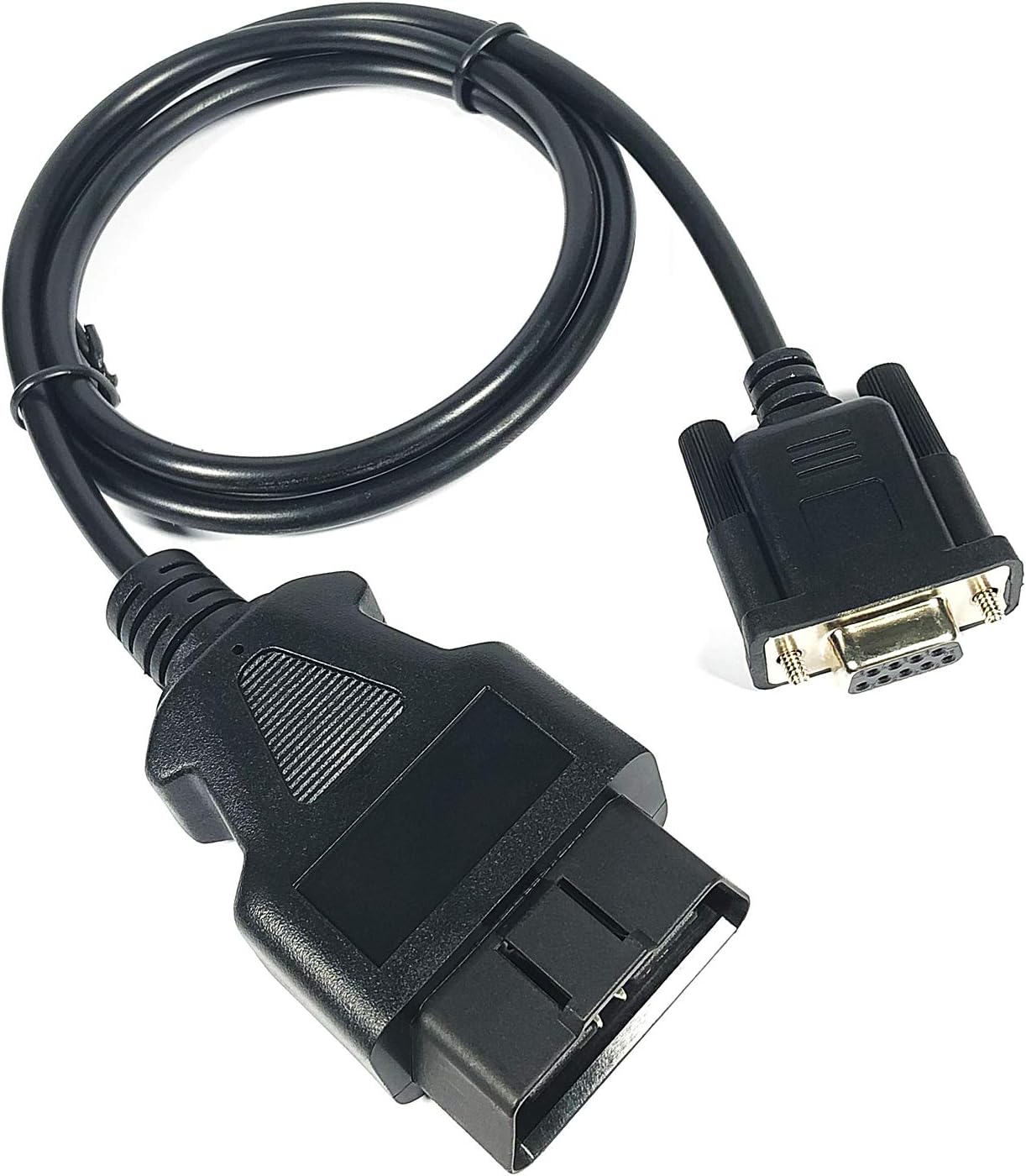 DB9 to OBD2 Cable RS232 Female Port to Male OBDII 16 Pin Adapter Diagnostic Extension Cord Connector(1M 3.3ft)