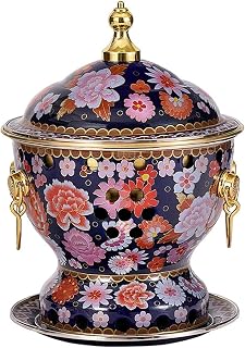 Olla de cobre cloisonné, olla de cobre china, olla de cobre tradicional china de Beijing, olla de cobre pequeña for una sola persona, olla de cobre pequeña de vaca gorda, olla de cobre de color esmalt