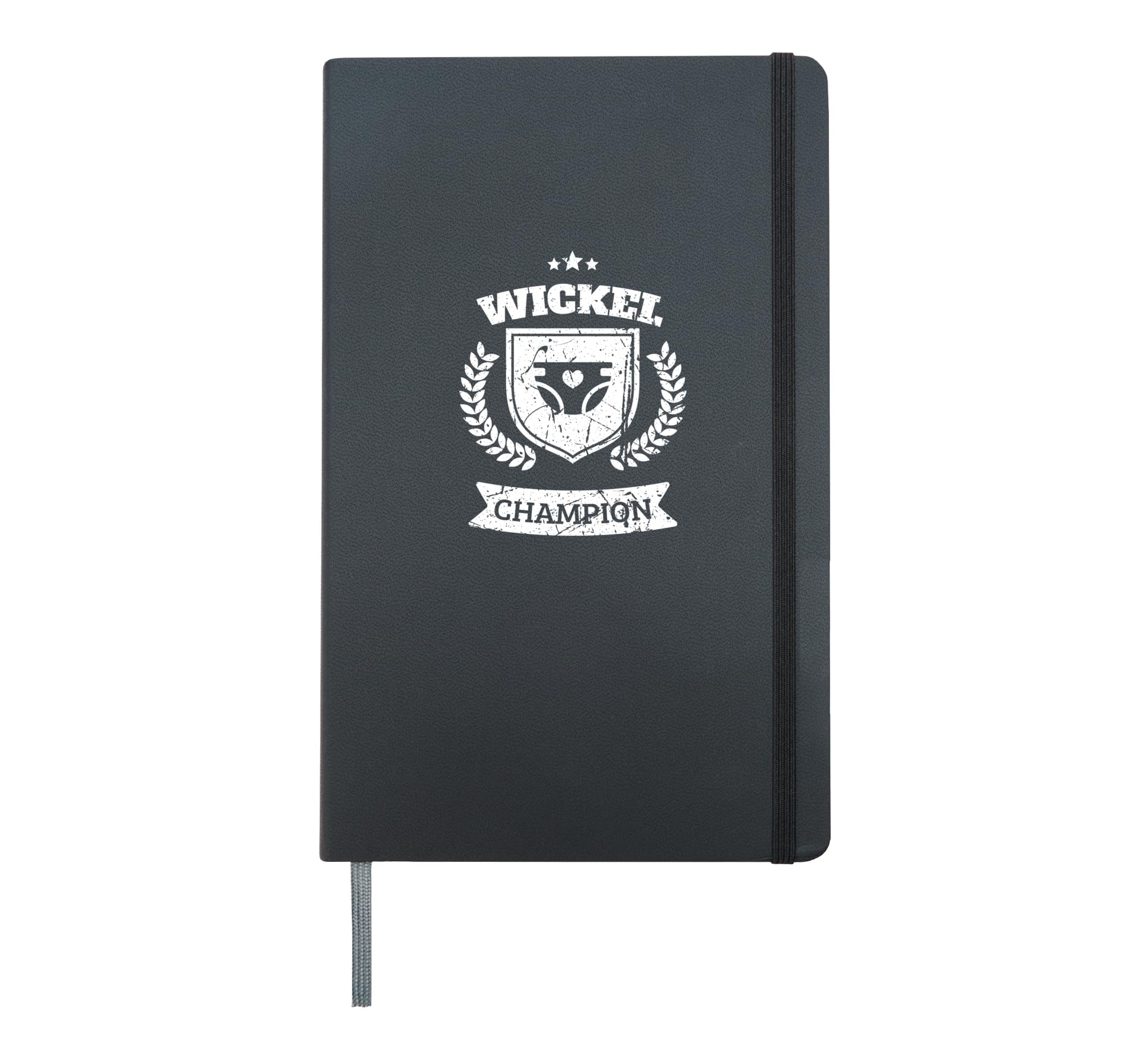 Deluxe Nappy Champion - For the Best Mama Papa - Distressed Hardcover Journal, Black