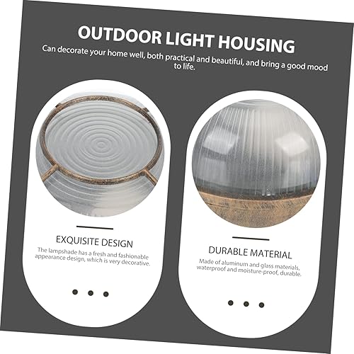 Miniatura 5 de Hemoton 2 unids bombillas al aire libre sala impermeable estuches al aire libre luces de pared montaje techo iluminación montaje empotrado lámpara