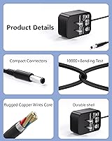 Vista 6 de WUKUR Adaptador de CA de 9 V AD-5 compatible con cable de alimentación de teclado Casio compatible con teclado Casio AD-5 AD-5MU CTK-2100 CTK-800