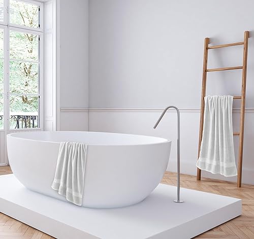 Miniatura 5 de Oakias Juego de toallas plateadas de 6 piezas, 21.16 ozm, 2 toallas de baño, 2 toallas de mano y 2 toallas faciales, juego de toallas de baño