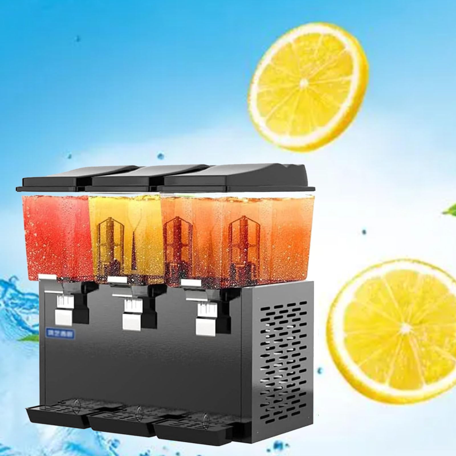Dispensador Bebidas Frías Dispensador Comercial Bebidas Zumo Frío, Dispensador Zumo Dispensador Acero Inoxidable Desayuno Buffet Bares Hoteles,48L