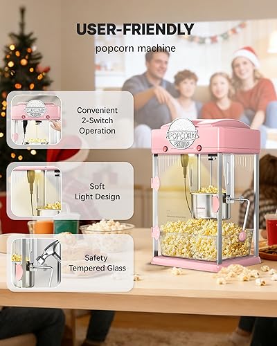 Miniatura 8 de Máquina de palomitas de maíz de 6 onzas, máquina de palomitas de maíz de mesa, máquina de maíz para encimera, máquina de palomitas de maíz para cine